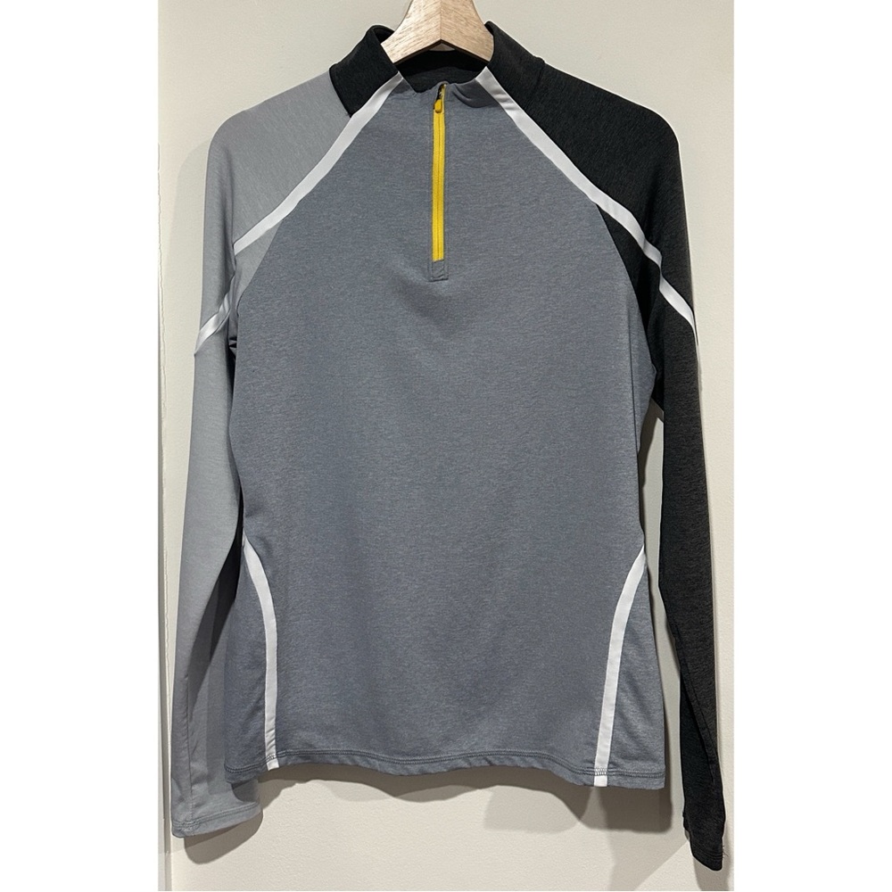 G/FORE Color Block Tech Jersey Quarter Zip Mid Layer - Picture 3 of 8